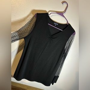 Black long sleeve blouse